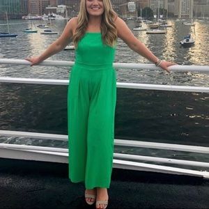 Beautiful green jumpsuit that ties in the back